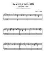 Téléchargez l'arrangement pour piano de la partition de Aamulla varhain en PDF